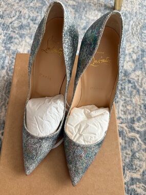 Christian Louboutin Multicolor Glitter Pointed Toe Pumps